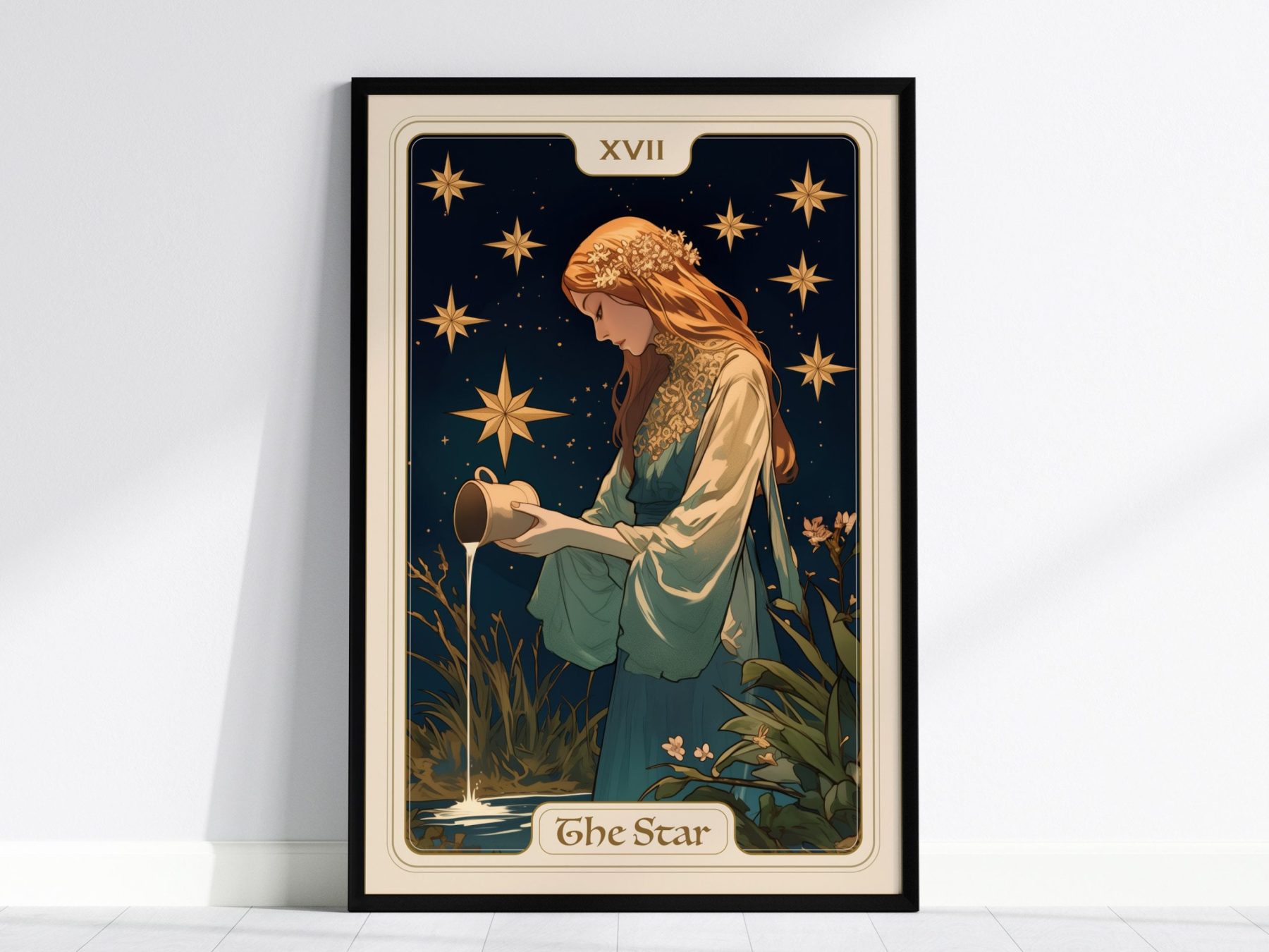 The Star Major Arcana Tarot Card Framed Poster