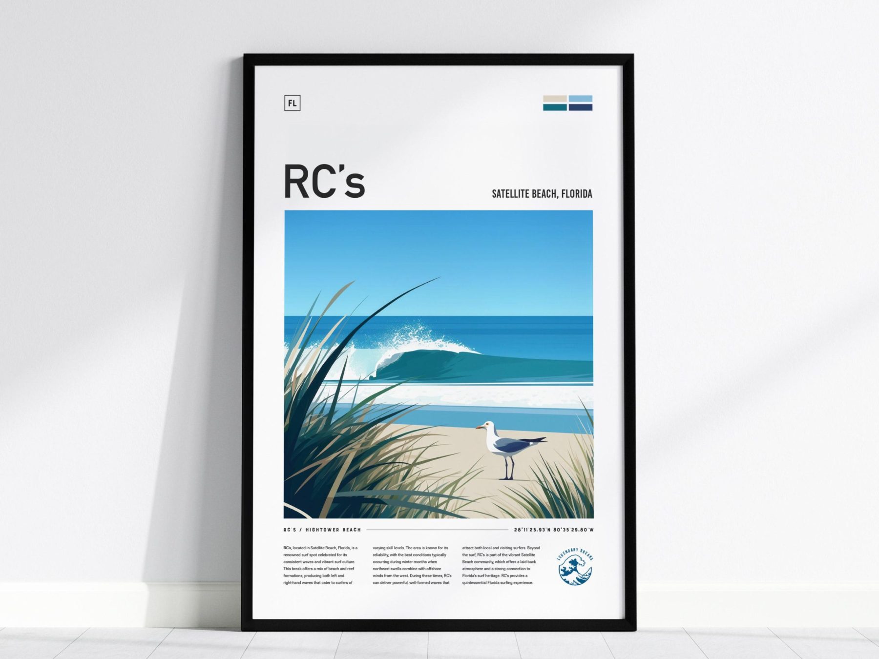 RC's Surf Spot Framed Poster